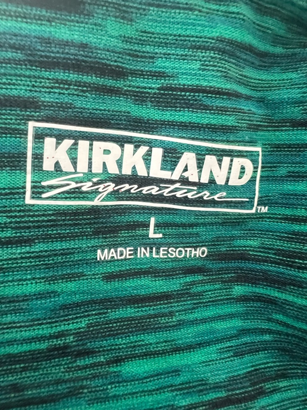 Kirkland Signature Teal Space-Dye Hooded Long-Sleeve Top - Picture 5 of 5